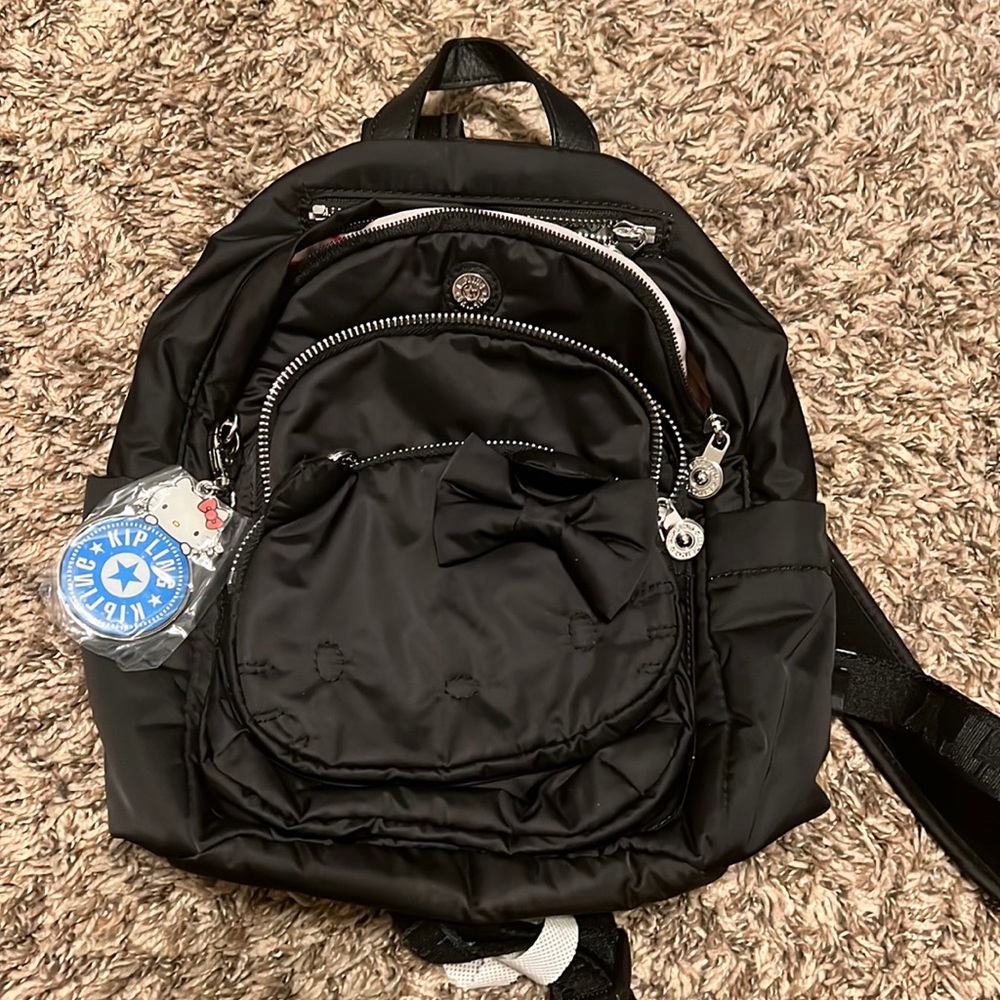 Brand new Kipling a hello Kitty chic black mini backpack limited edition